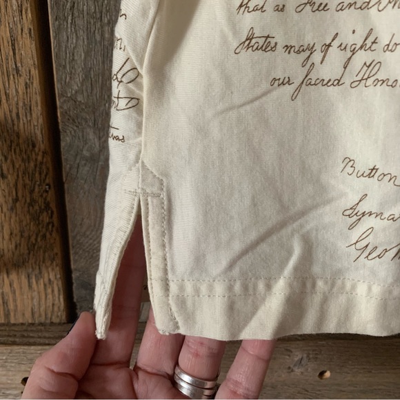 Men’s L COTTON TRADERS SPORT Polo Shirt Declaration of Independence S/S Flag EXC - Picture 8 of 11